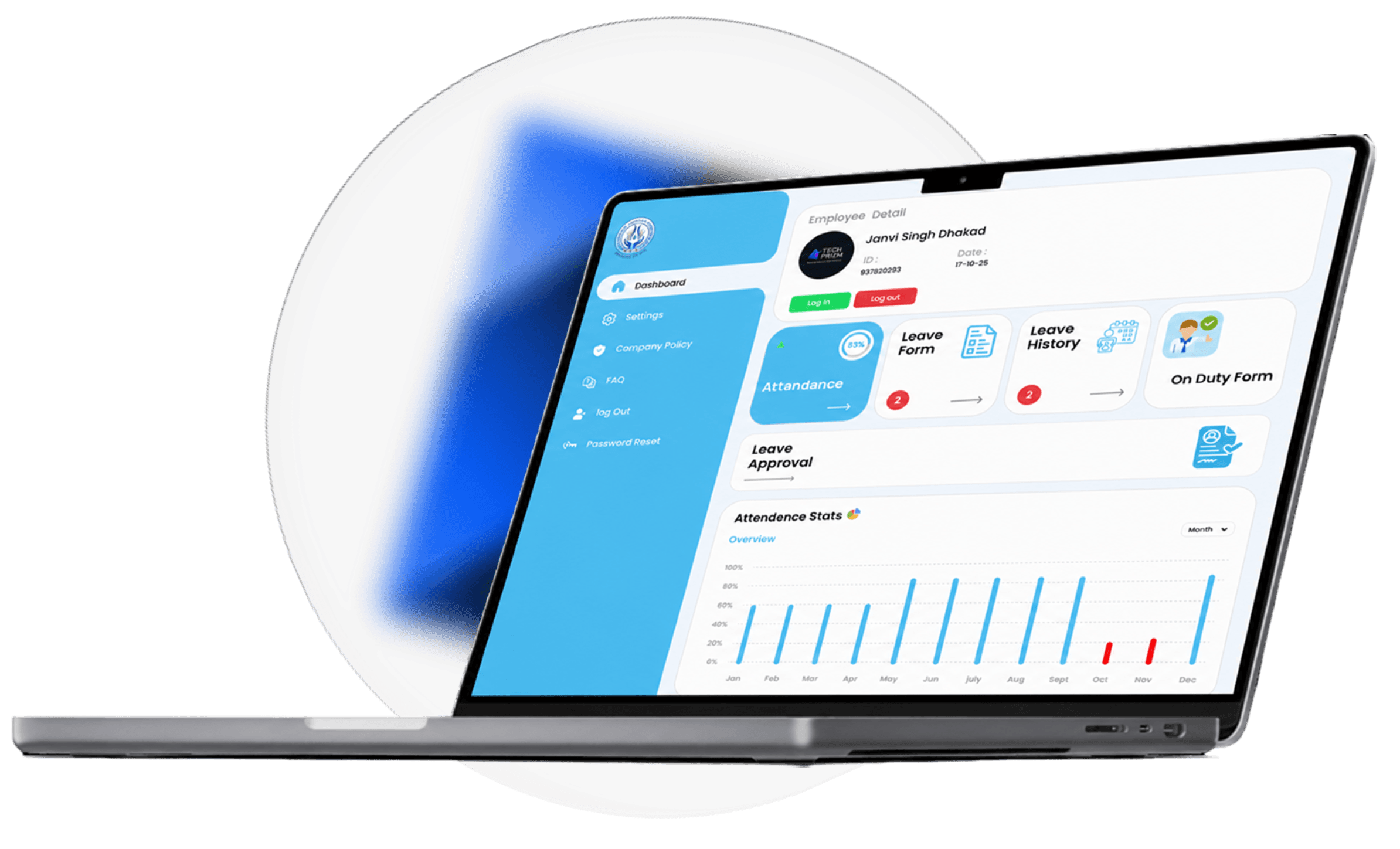 Attendance Management System dashboard