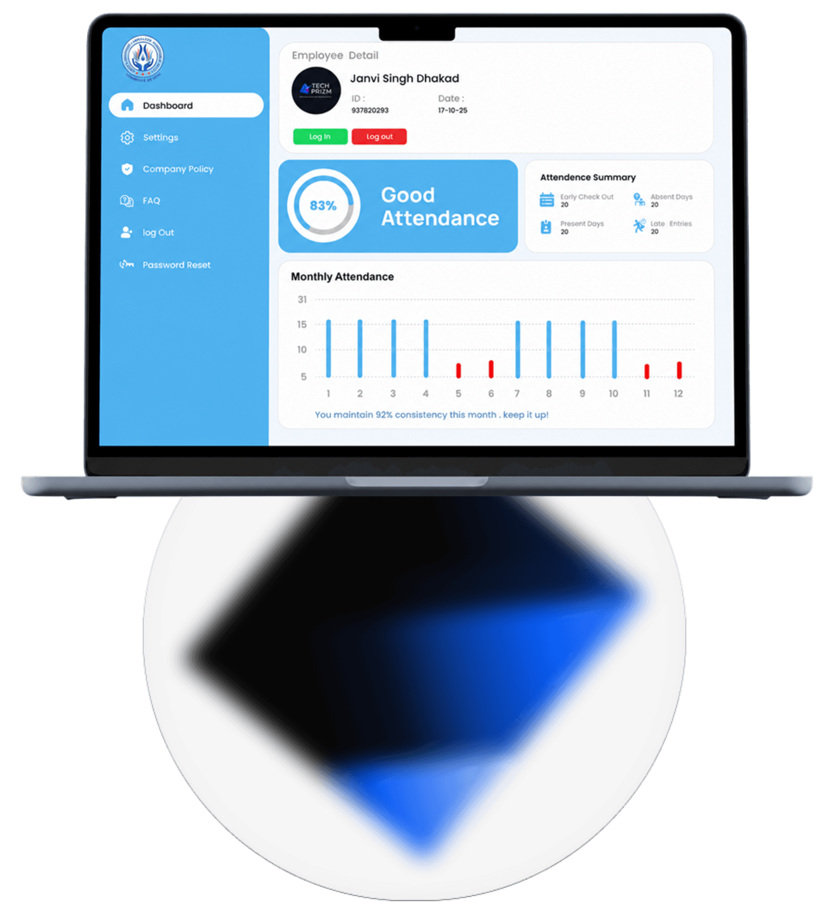 Biometric attendance dashboard