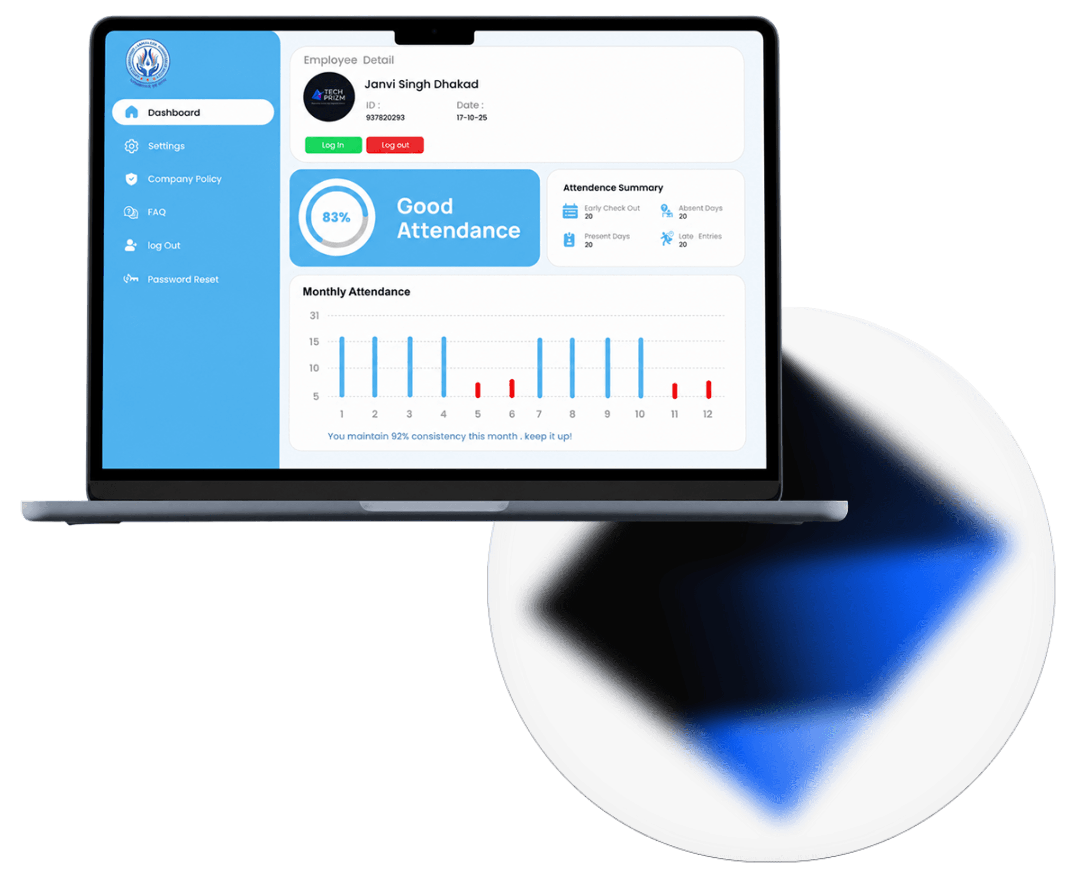 Biometric attendance dashboard